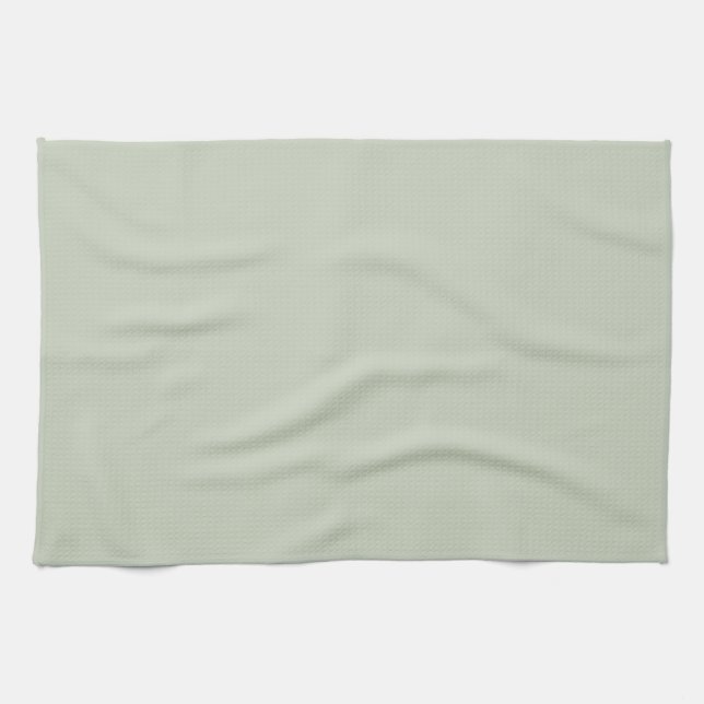 Solid Sage Green Minimal Kitchen Decor Tea Towel (Horizontal)