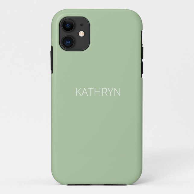 solid sage green natural Case-Mate iPhone case (Back)