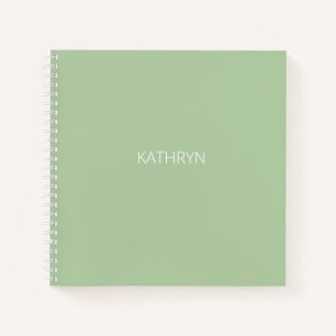 solid sage green natural notebook