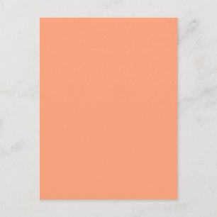 Solid Salmon Pink colour background customisable Postcard