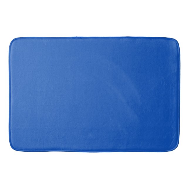 Solid Sapphire Blue Bath Mat (Front)