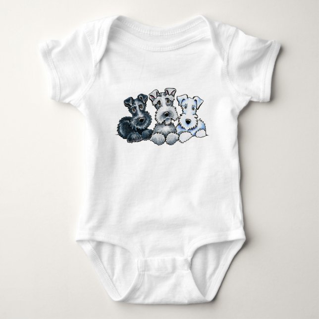 Solid Schnauzers Baby Bodysuit (Front)