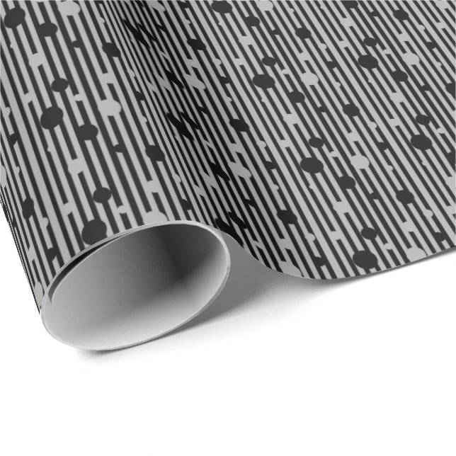 Solid Silver Circles Wrapping Paper (Roll Corner)
