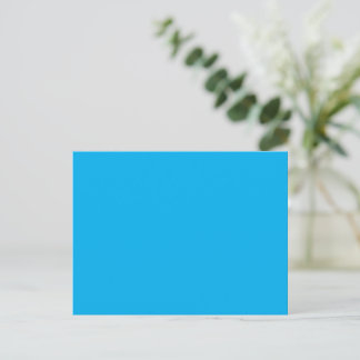 Solid sky blue background postcard