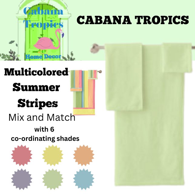  Solid Soft Celery Green Bath Towel Set (Creator Uploaded)