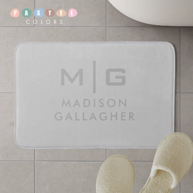 Solid Soft Light Grey Pastel Steel Grey Colour Bath Mat (Solid Soft Light Gray Pastel Steel Grey Color Bath Mat
)