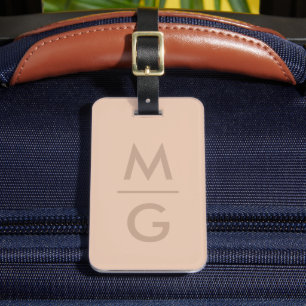 Solid Soft Light Paste Peach Beige Pink Colour Luggage Tag