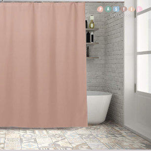 Solid Soft Light Paste Terracotta Pink Red Colour Shower Curtain