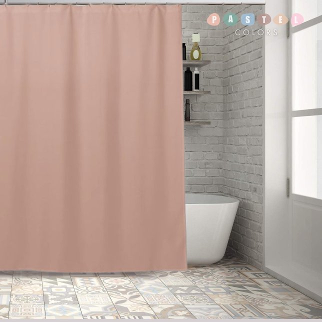 Solid Soft Light Paste Terracotta Pink Red Colour Shower Curtain (Solid Soft Light Paste Terracotta Pink Red Color Shower Curtain
)