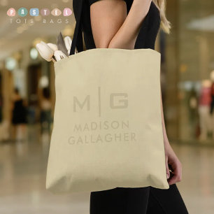 Solid Soft Light Pastel Banana Cream Yellow Color  Tote Bag