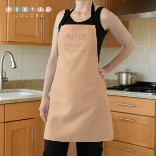 Solid Soft Light Pastel Dark Yellow Orange Colour Apron
