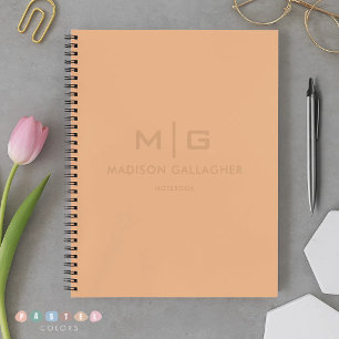 Solid Soft Light Pastel Dark Yellow Orange Colour Notebook