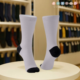 Solid Soft Light Pastel Lavender Grey Purple Colou Socks