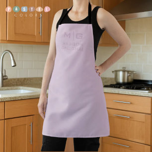 Solid Soft Light Pastel Lavender Purple Colour Apron