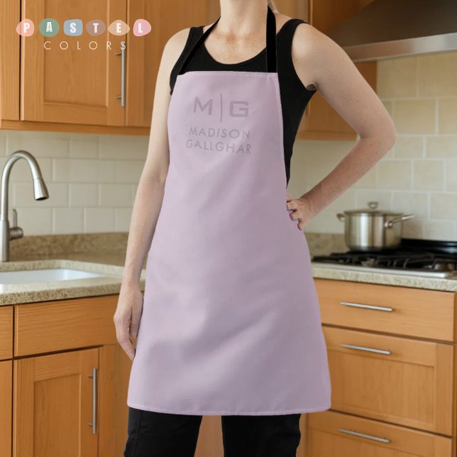 Solid Soft Light Pastel Lavender Purple Colour Apron (Solid Soft Light Pastel Lavender Purple Color Apron
)