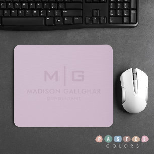 Solid Soft Light Pastel Lavender Purple Colour Mouse Mat