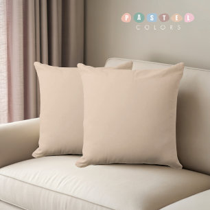 Solid Soft Light Pastel Lemon Yellow beige Colour  Cushion