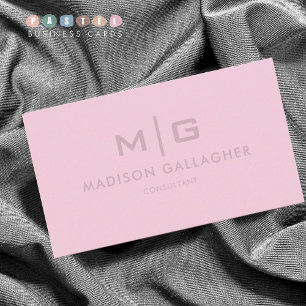 Solid Soft Light Pastel Orchid Pink Colour Business Card