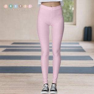 Solid Soft Light Pastel Orchid Pink Colour Leggings