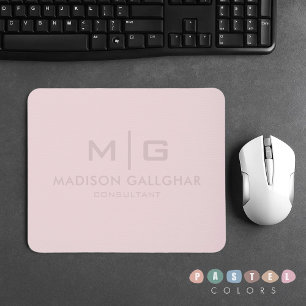 Solid Soft Light Pastel Orchid Pink Colour Mouse Mat