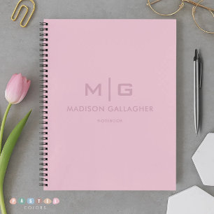 Solid Soft Light Pastel Orchid Pink Colour Notebook