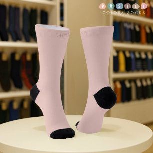 Solid Soft Light Pastel Peach Pink Colour Socks