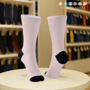 Solid Soft Light Pastel Peach Pink Colour  Socks