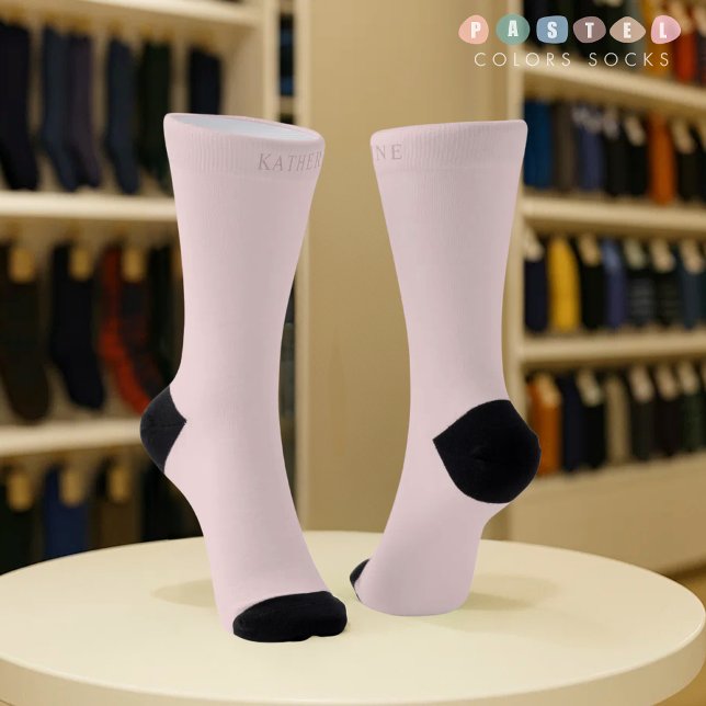 Solid Soft Light Pastel Peach Pink Colour  Socks (Solid Soft Light Pastel Peach Pink Color Socks
)