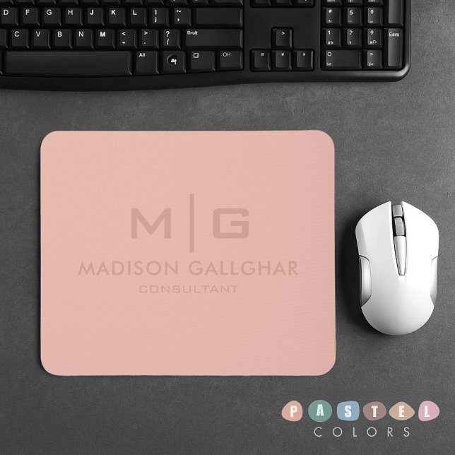Solid Soft Light Pastel Peach Salmon Pink Colour Mouse Mat (Solid Soft Light Pastel Peach Salmon Pink Color Mouse Pad
)