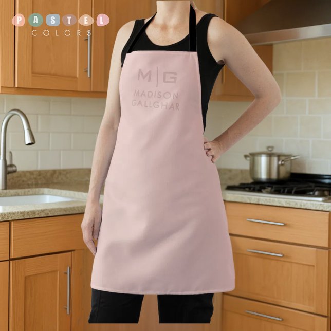 Solid Soft Light Pastel Peach Salson Pink Colour Apron (Solid Soft Light Pastel Peach Salson Pink Color Apron
)