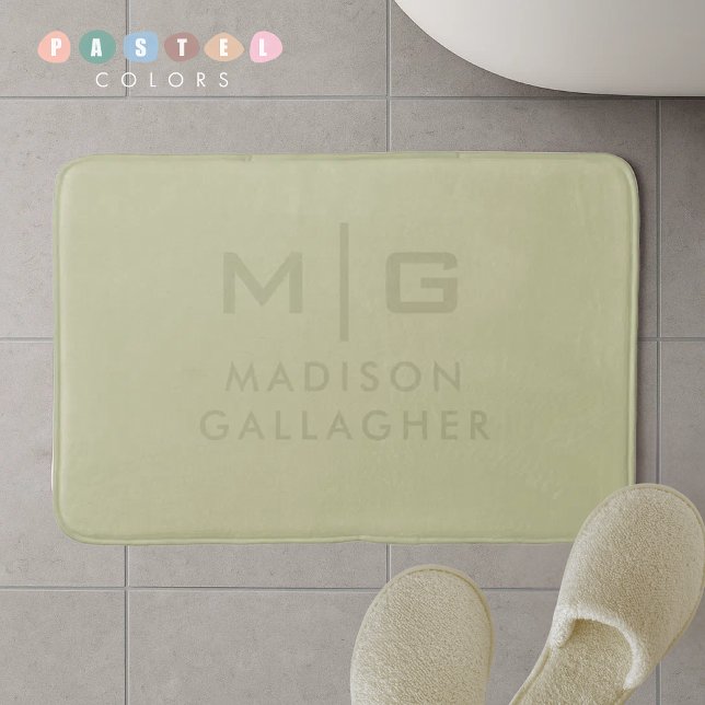 Solid Soft Light Pastel Sage Moss Green Colour Bath Mat (Solid Soft Light Pastel Sage Moss Green Color Bath Mat
)