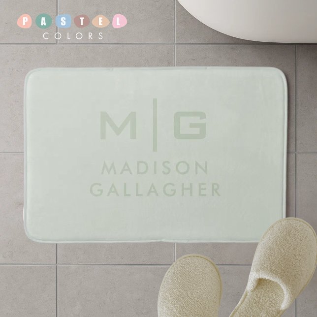 Solid Soft Light Pastel Sage Moss Green Colour Bath Mat (Solid Soft Light Pastel Sage Moss Green Color Bath Mat
)