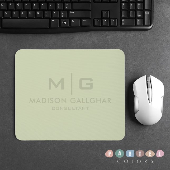 Solid Soft Light Pastel Sage Moss Green Colour Mouse Mat (Solid Soft Light Pastel Sage Moss Green Color Mouse Pad
)