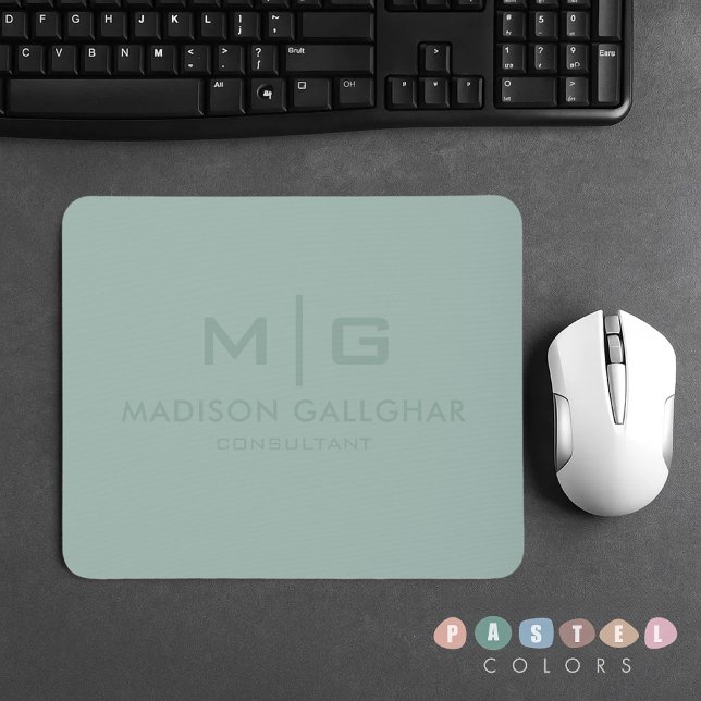 Solid Soft Light Pastel Sage Moss Green Colour Mouse Mat (Solid Soft Light Pastel Sage Moss Green Color Mouse Pad
)