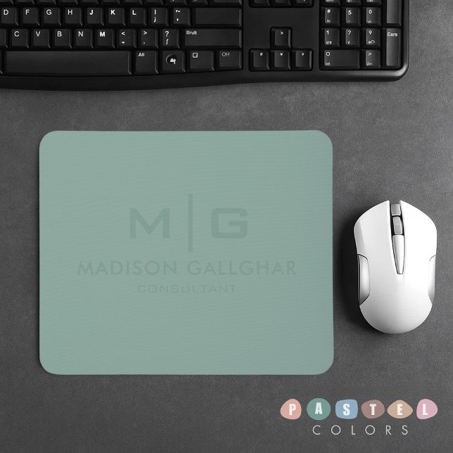 Solid Soft Light Pastel Sage Moss Green Colour Mouse Mat (Solid Soft Light Pastel Sage Moss Green Color Mouse Pad
)