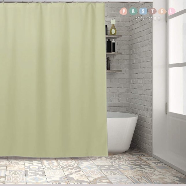 Solid Soft Light Pastel Sage Moss Green Colour Shower Curtain (Solid Soft Light Pastel Sage Moss Green Color Shower Curtain
)