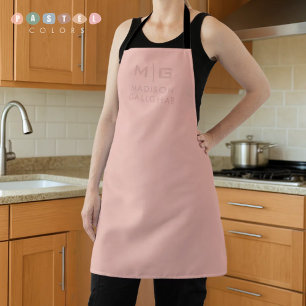 Solid Soft Light Pastel Salmon Peach Pink Colour Apron