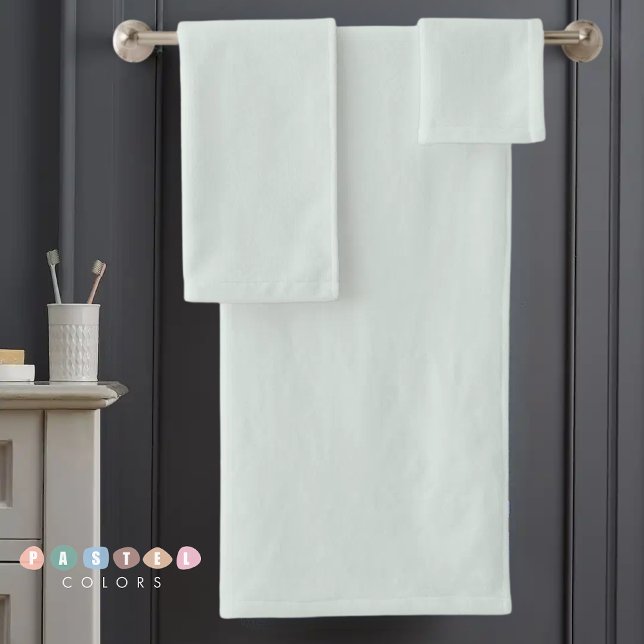 Solid Soft Light Pastel Teal Blue Green Colour Bath Towel Set (Solid Soft Light Pastel Teal Blue Green Color Bath Towel Set)