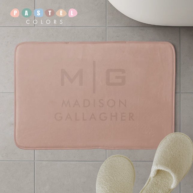 Solid Soft Light Pastel Terra Cotta Beige Colour  Bath Mat (Solid Soft Light Pastel Terra Cotta Beige Color Bath Mat
)