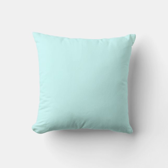 Solid soft pastel baby blue  pillow (Front)