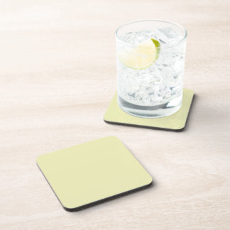 Solid Soft Pastel Yellow Square Coaster