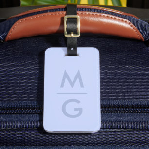 Solid Soft Sky Light Pastel Baby Blue Color Luggage Tag