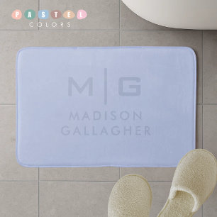 Solid Soft Sky Light Pastel Baby Blue Colour Bath Mat