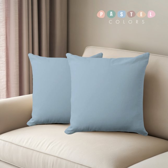 Solid Soft Sky Light Pastel Baby Blue Colour Cushion (Solid Soft Sky Light Pastel Baby Blue Color Throw Pillow)