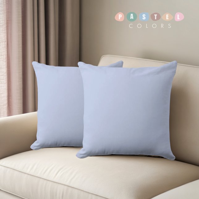 Solid Soft Sky Light Pastel Baby Blue Colour Cushion (Solid Soft Sky Light Pastel Baby Blue Color Throw Pillow)