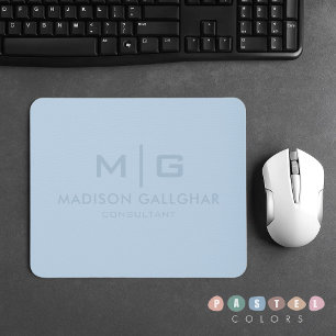 Solid Soft Sky Light Pastel Baby Blue Colour Mouse Mat