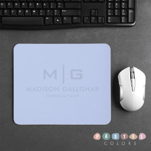 Solid Soft Sky Light Pastel Baby Blue Colour Mouse Mat