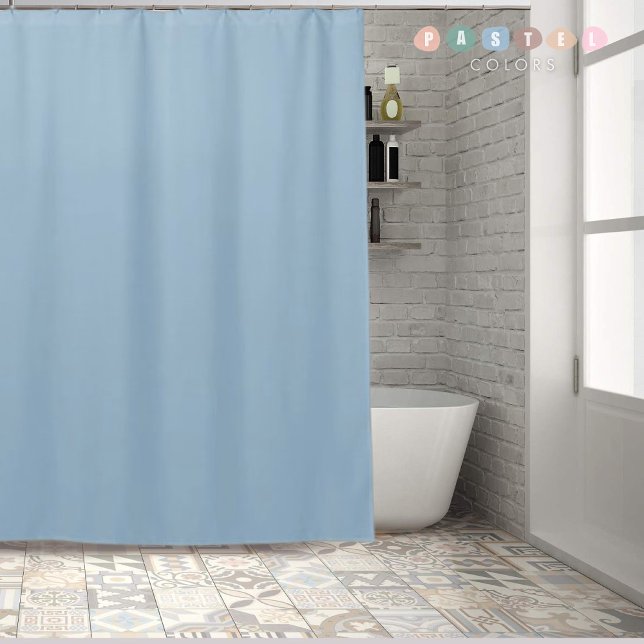 Solid Soft Sky Light Pastel Baby Blue Colour Shower Curtain (Solid Soft Sky Light Pastel Baby Blue Color Shower Curtain
)