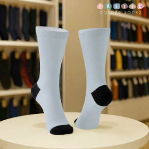 Solid Soft Sky Light Pastel Baby Blue Colour  Socks