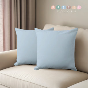 Solid Soft Sky Light Pastel Baby Powder Blue Color Cushion